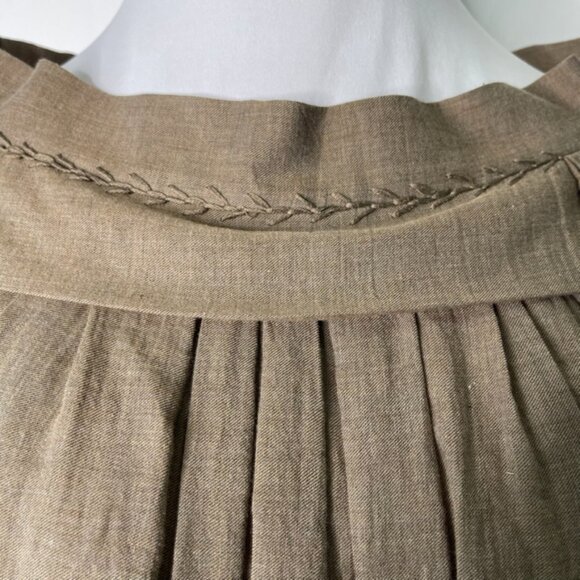 Vanessa Bruno Women's Tan Brown Long Sleeve Boat Neck Blouse Size 40 / 8 US - Picture 3 of 10